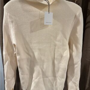 Crescent Cream Ribbed Knitwear